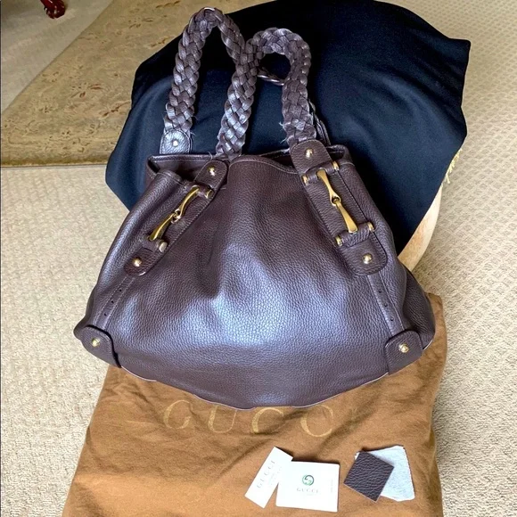 GUCCI Brown Leather Tote Bag - Picture 4 of 14